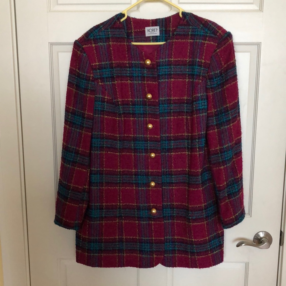KORET multi plaid jacket size 20W fully lined